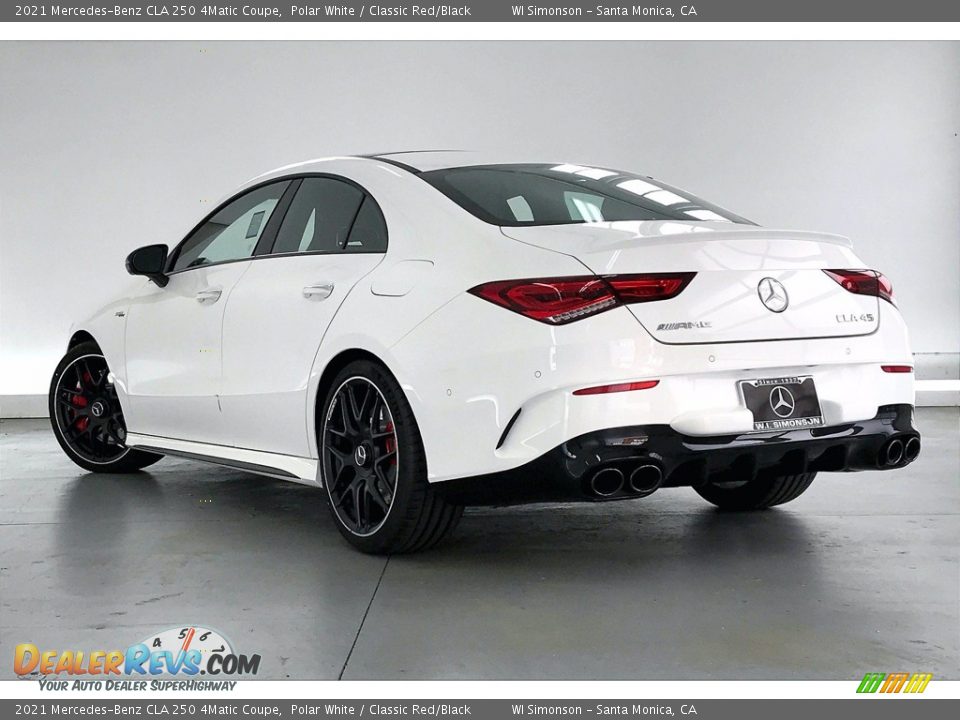 2021 Mercedes-Benz CLA 250 4Matic Coupe Polar White / Classic Red/Black Photo #2