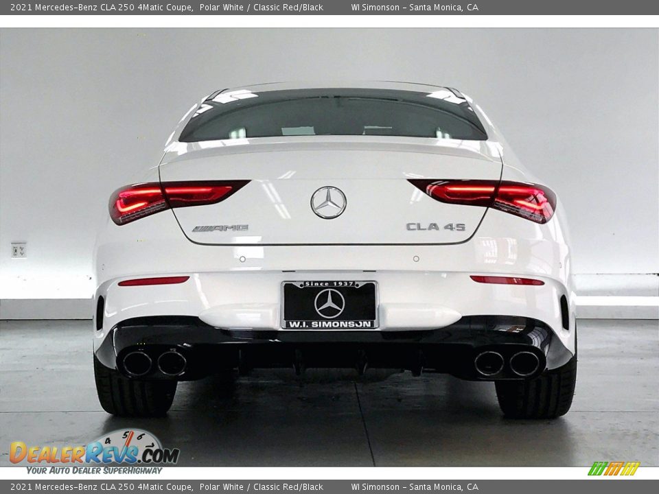 2021 Mercedes-Benz CLA 250 4Matic Coupe Polar White / Classic Red/Black Photo #3