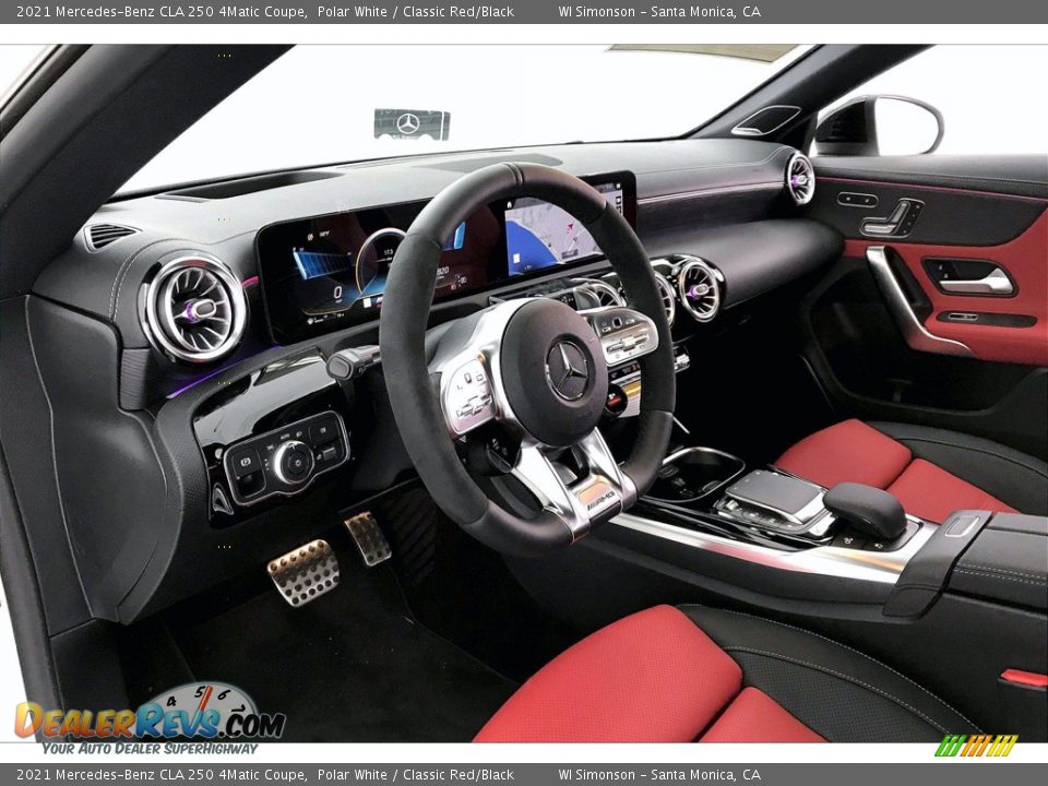 2021 Mercedes-Benz CLA 250 4Matic Coupe Polar White / Classic Red/Black Photo #4