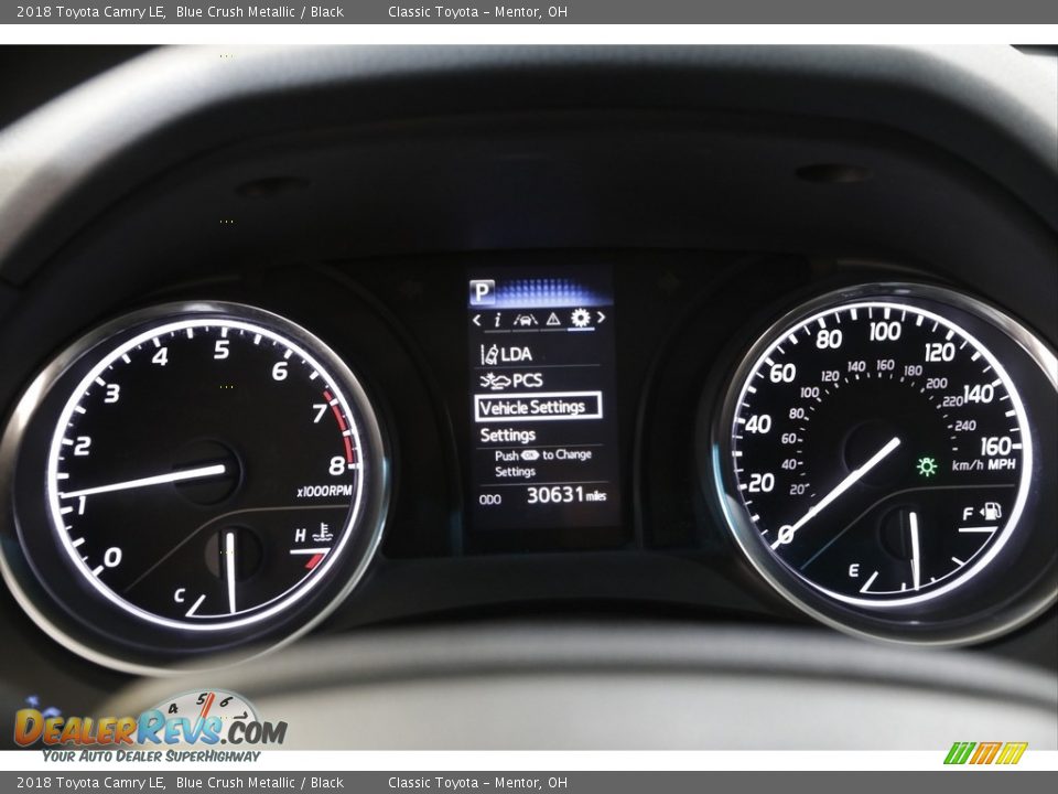 2018 Toyota Camry LE Blue Crush Metallic / Black Photo #8