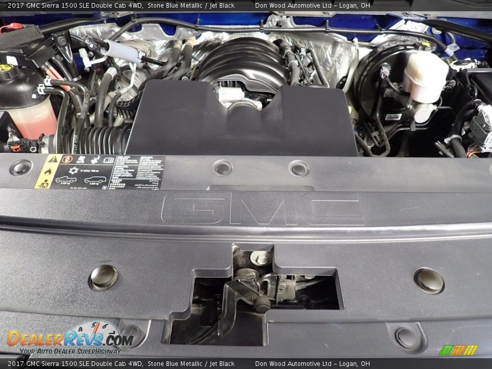 2017 GMC Sierra 1500 SLE Double Cab 4WD Stone Blue Metallic / Jet Black Photo #7
