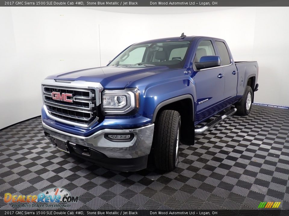 2017 GMC Sierra 1500 SLE Double Cab 4WD Stone Blue Metallic / Jet Black Photo #8