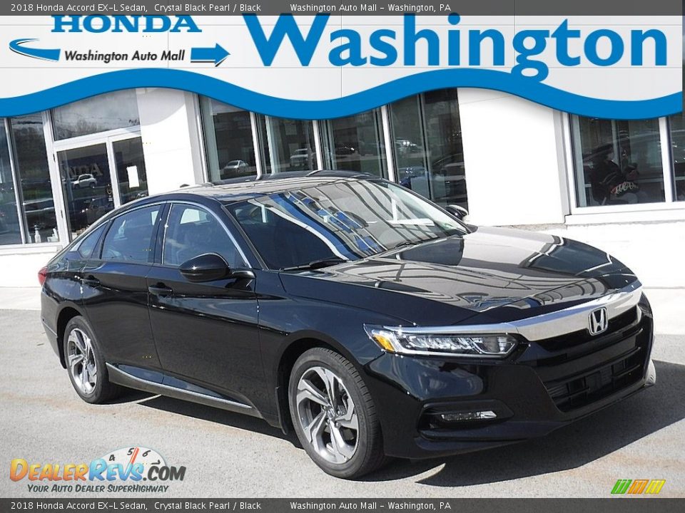 2018 Honda Accord EX-L Sedan Crystal Black Pearl / Black Photo #1