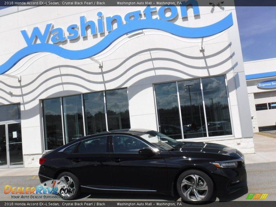 2018 Honda Accord EX-L Sedan Crystal Black Pearl / Black Photo #2