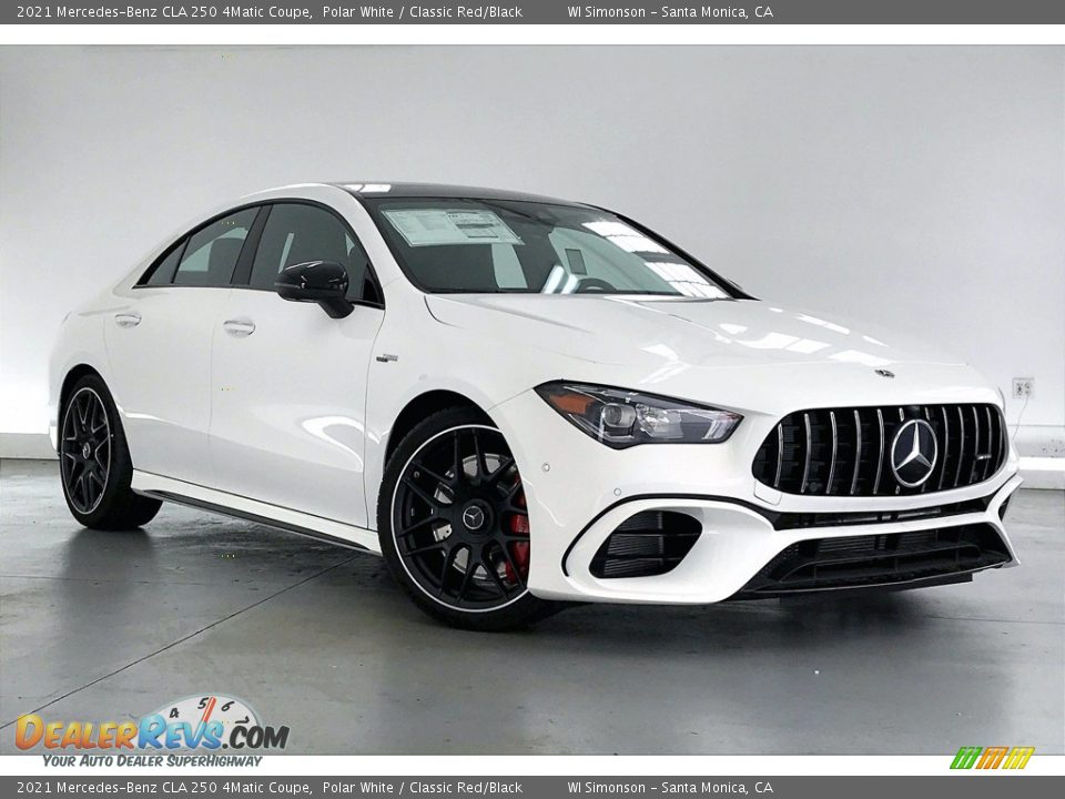 2021 Mercedes-Benz CLA 250 4Matic Coupe Polar White / Classic Red/Black Photo #12