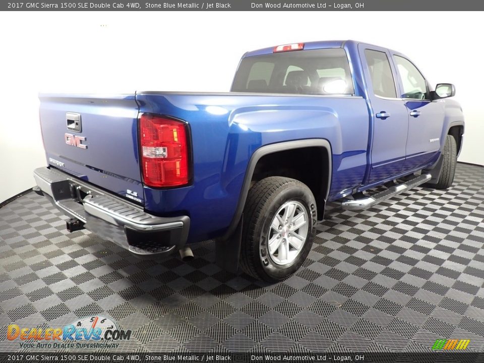 2017 GMC Sierra 1500 SLE Double Cab 4WD Stone Blue Metallic / Jet Black Photo #15