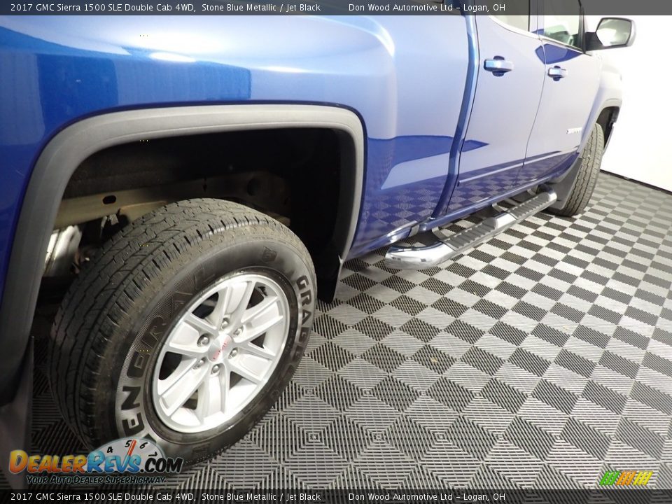 2017 GMC Sierra 1500 SLE Double Cab 4WD Stone Blue Metallic / Jet Black Photo #16