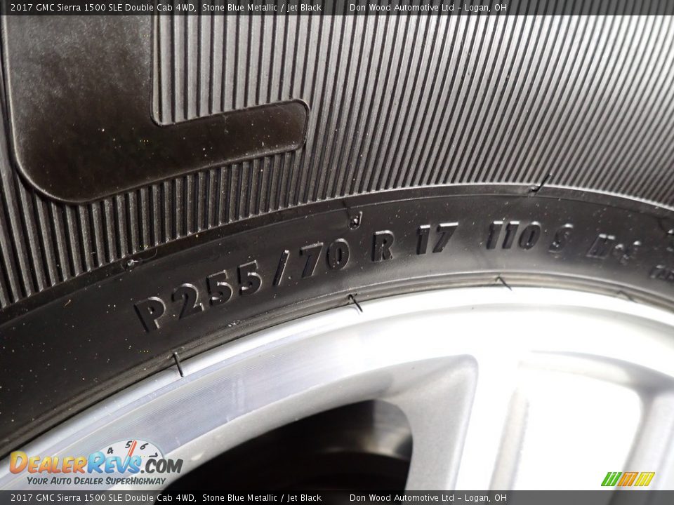 2017 GMC Sierra 1500 SLE Double Cab 4WD Stone Blue Metallic / Jet Black Photo #17