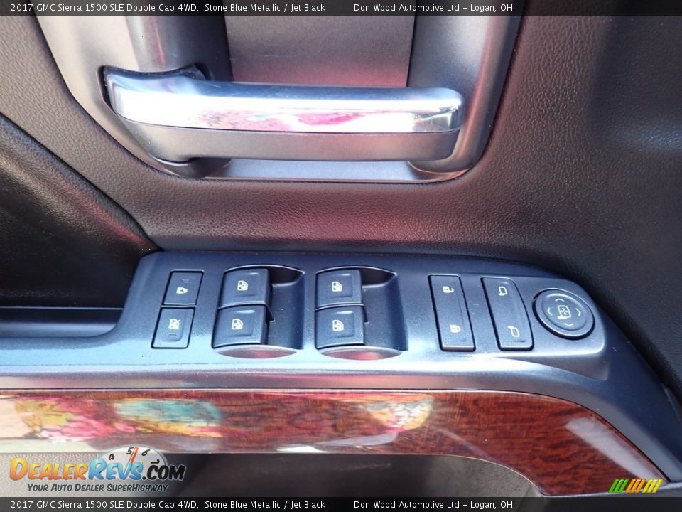2017 GMC Sierra 1500 SLE Double Cab 4WD Stone Blue Metallic / Jet Black Photo #18