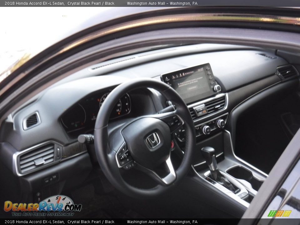 2018 Honda Accord EX-L Sedan Crystal Black Pearl / Black Photo #10