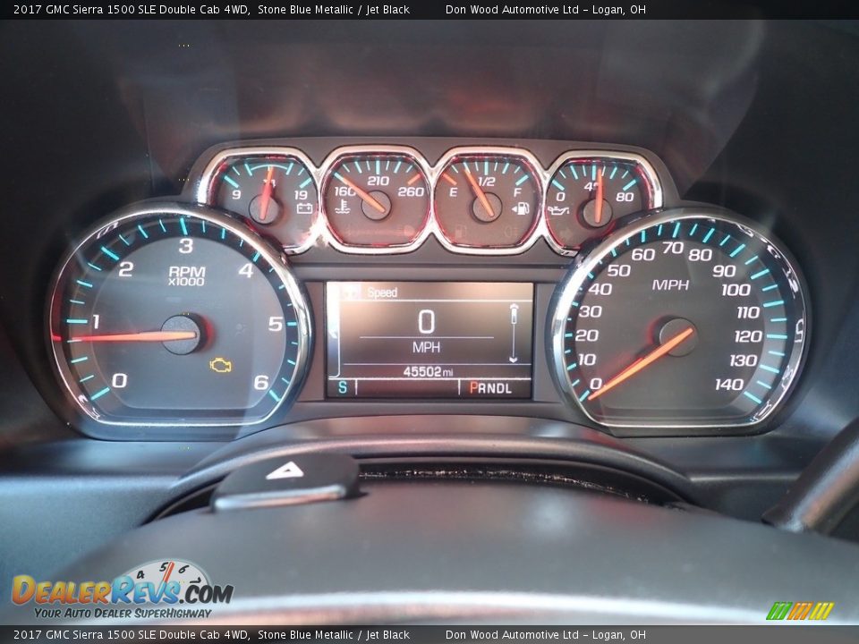 2017 GMC Sierra 1500 SLE Double Cab 4WD Stone Blue Metallic / Jet Black Photo #21