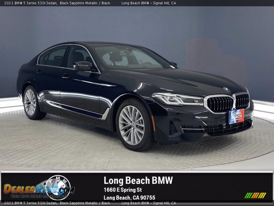 2021 BMW 5 Series 530i Sedan Black Sapphire Metallic / Black Photo #1