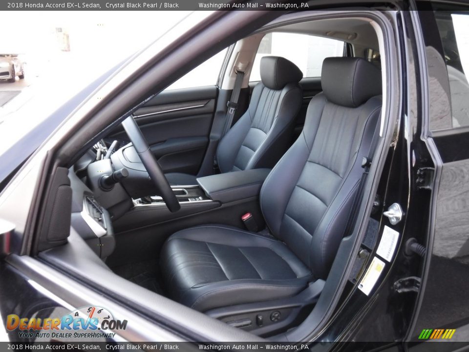 2018 Honda Accord EX-L Sedan Crystal Black Pearl / Black Photo #14