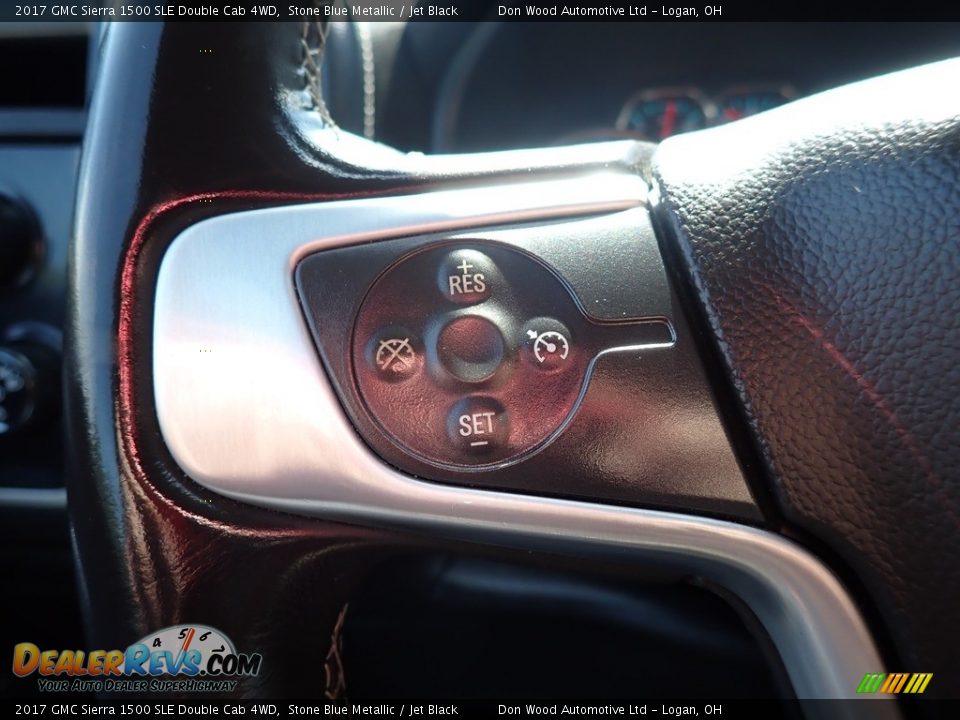 2017 GMC Sierra 1500 SLE Double Cab 4WD Stone Blue Metallic / Jet Black Photo #23