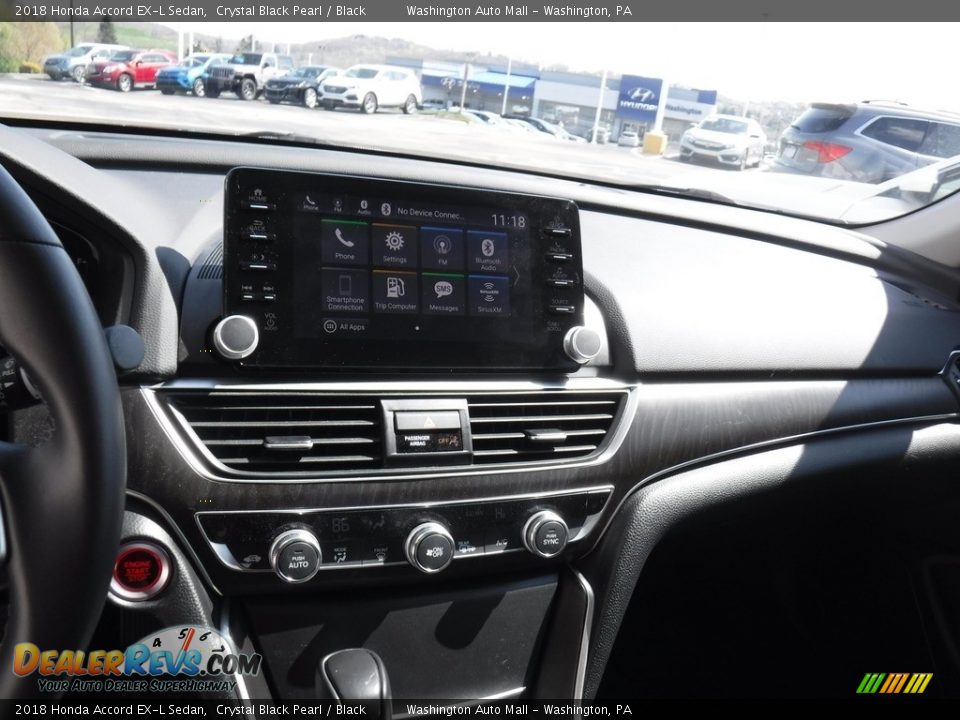 2018 Honda Accord EX-L Sedan Crystal Black Pearl / Black Photo #16