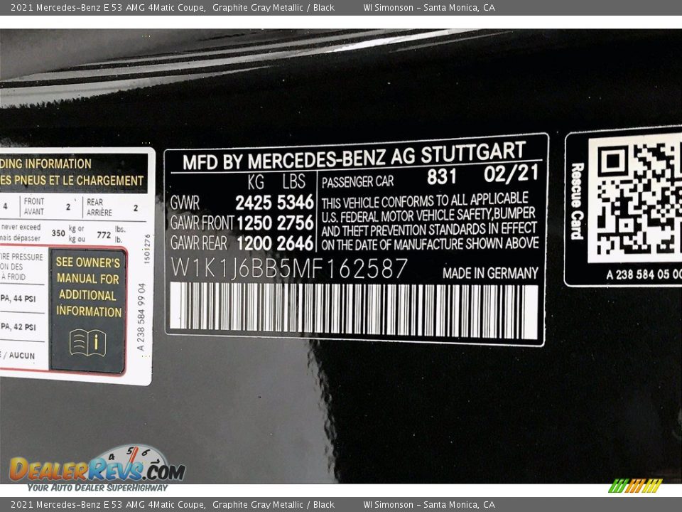 2021 Mercedes-Benz E 53 AMG 4Matic Coupe Graphite Gray Metallic / Black Photo #11