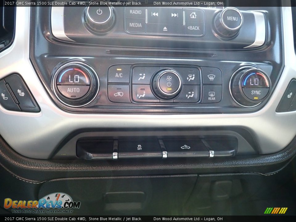 2017 GMC Sierra 1500 SLE Double Cab 4WD Stone Blue Metallic / Jet Black Photo #26