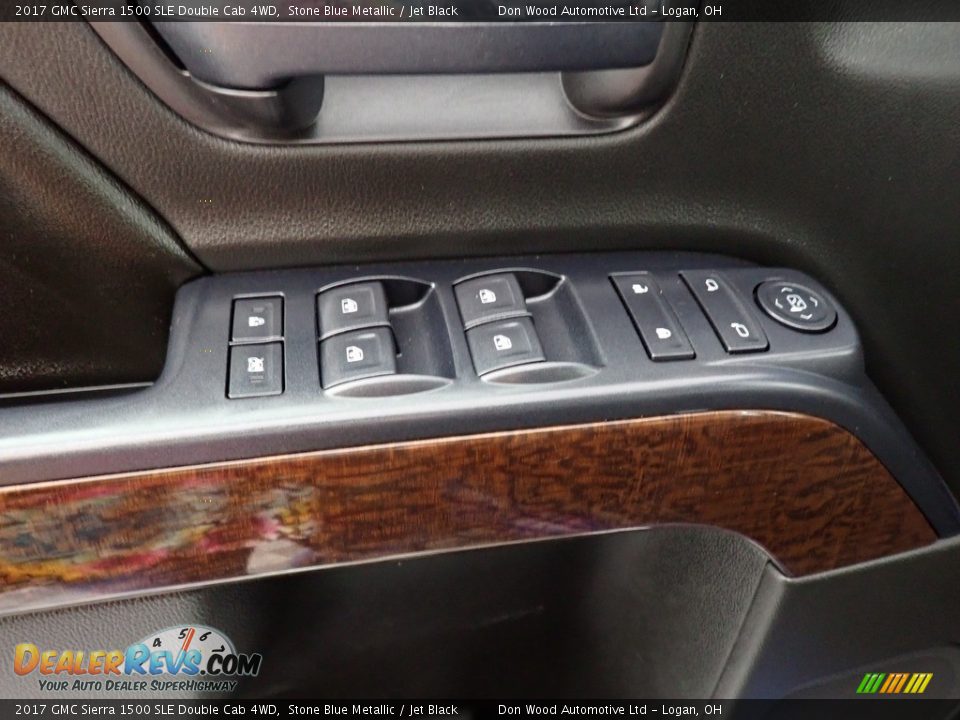 2017 GMC Sierra 1500 SLE Double Cab 4WD Stone Blue Metallic / Jet Black Photo #28