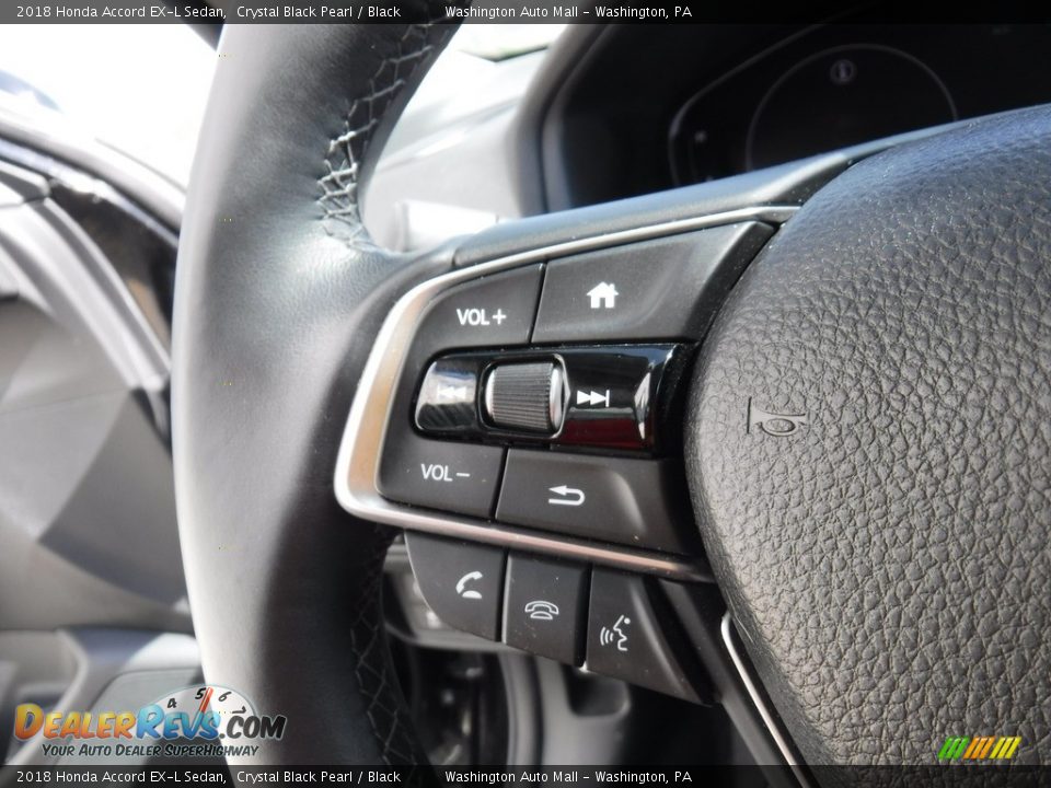 2018 Honda Accord EX-L Sedan Crystal Black Pearl / Black Photo #20