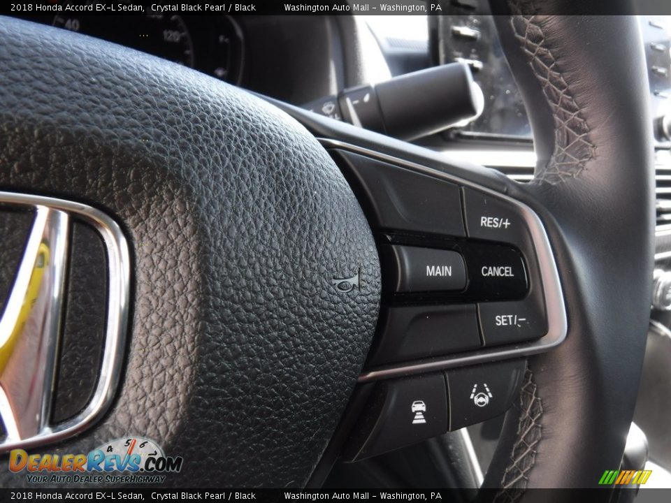 2018 Honda Accord EX-L Sedan Crystal Black Pearl / Black Photo #21