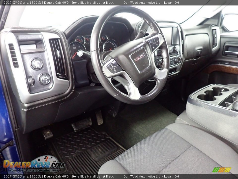 2017 GMC Sierra 1500 SLE Double Cab 4WD Stone Blue Metallic / Jet Black Photo #31