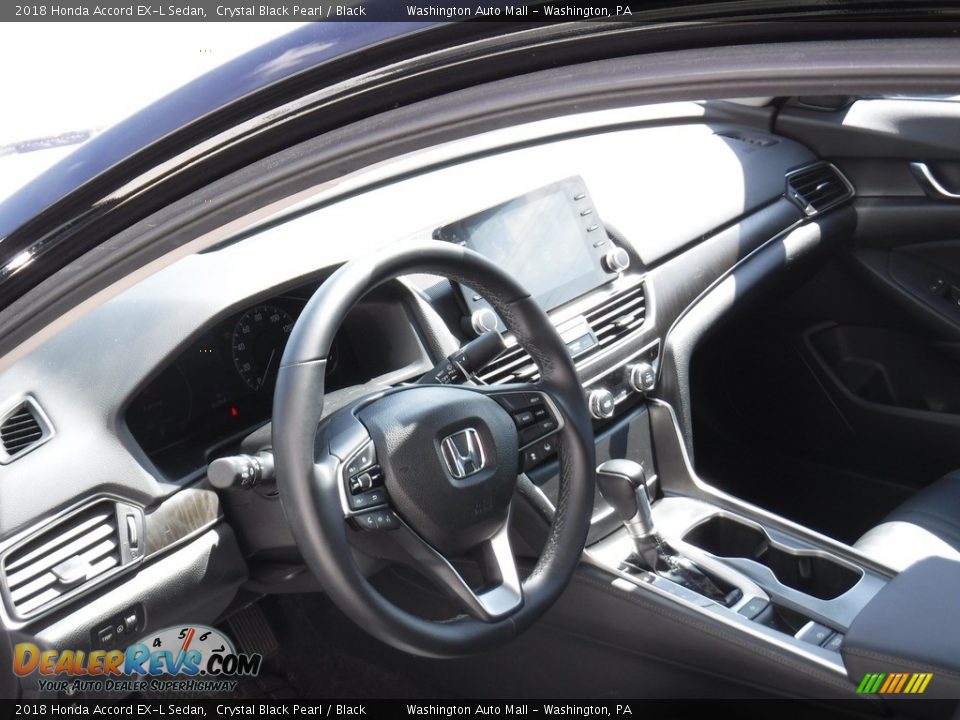 2018 Honda Accord EX-L Sedan Crystal Black Pearl / Black Photo #24