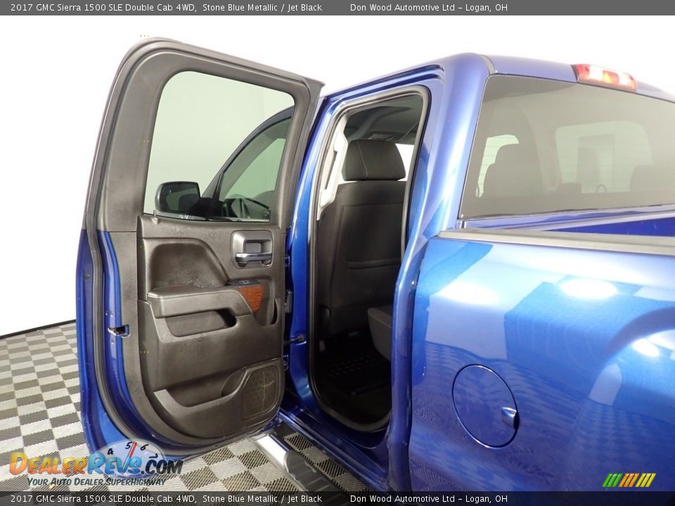 2017 GMC Sierra 1500 SLE Double Cab 4WD Stone Blue Metallic / Jet Black Photo #33