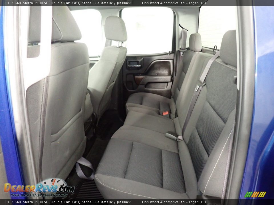 2017 GMC Sierra 1500 SLE Double Cab 4WD Stone Blue Metallic / Jet Black Photo #34