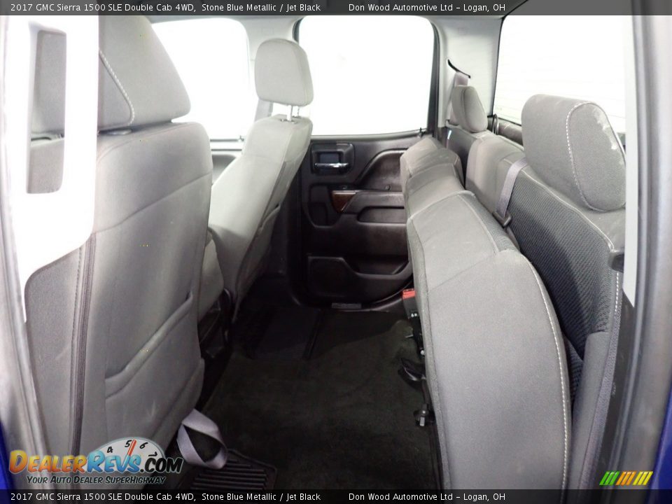 2017 GMC Sierra 1500 SLE Double Cab 4WD Stone Blue Metallic / Jet Black Photo #35