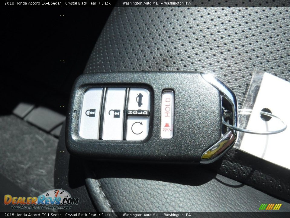 2018 Honda Accord EX-L Sedan Crystal Black Pearl / Black Photo #28
