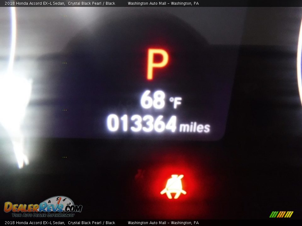 2018 Honda Accord EX-L Sedan Crystal Black Pearl / Black Photo #30