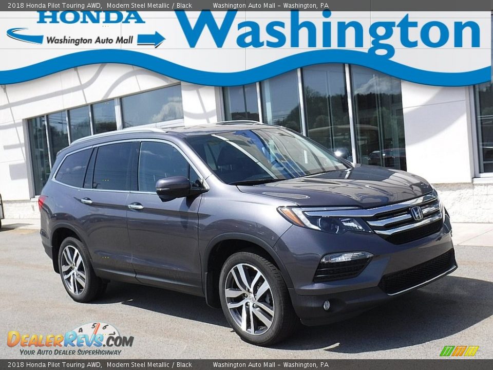 2018 Honda Pilot Touring AWD Modern Steel Metallic / Black Photo #1