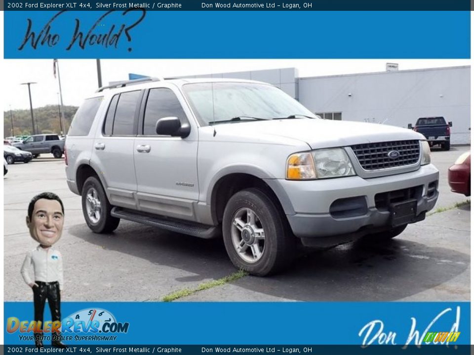 2002 Ford Explorer XLT 4x4 Silver Frost Metallic / Graphite Photo #1