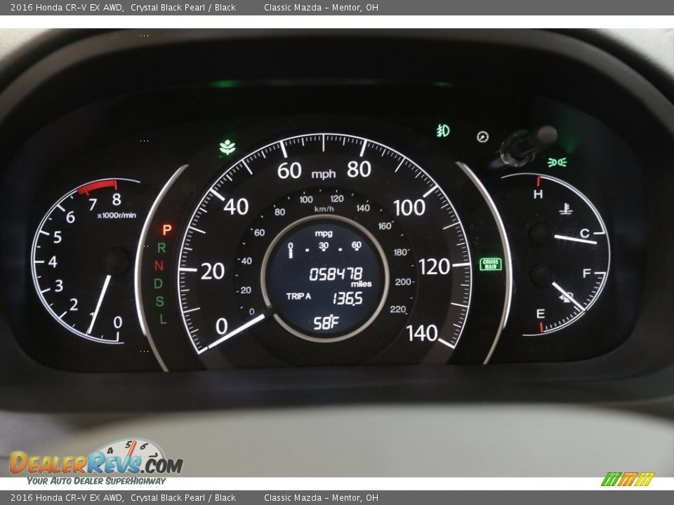 2016 Honda CR-V EX AWD Crystal Black Pearl / Black Photo #9