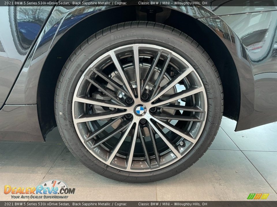 2021 BMW 5 Series 530i xDrive Sedan Black Sapphire Metallic / Cognac Photo #3