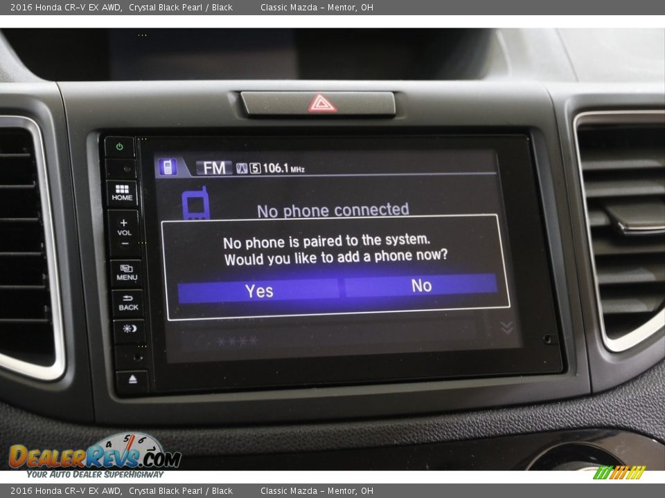 2016 Honda CR-V EX AWD Crystal Black Pearl / Black Photo #16