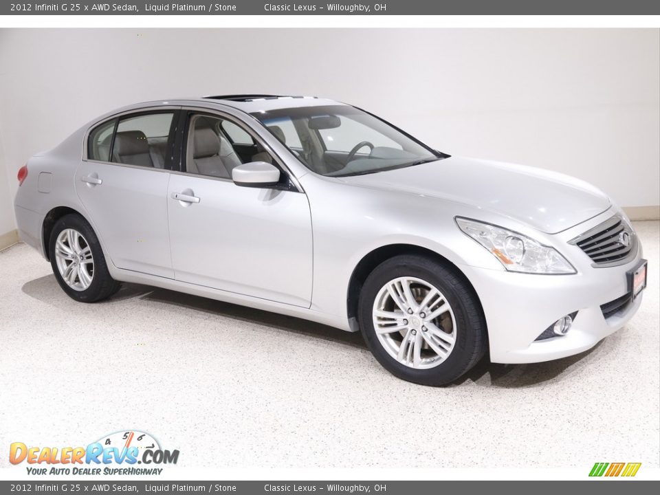 Liquid Platinum 2012 Infiniti G 25 x AWD Sedan Photo #1