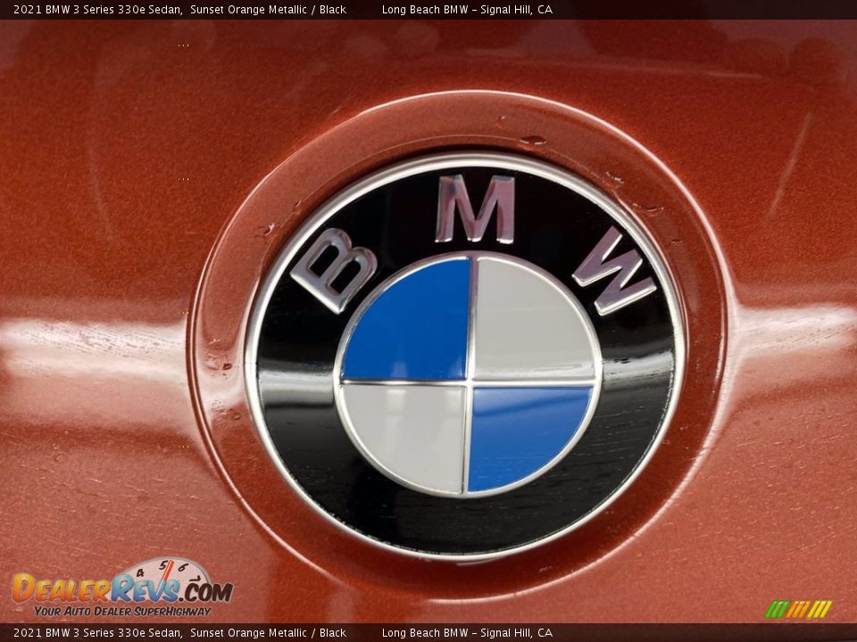 2021 BMW 3 Series 330e Sedan Sunset Orange Metallic / Black Photo #7