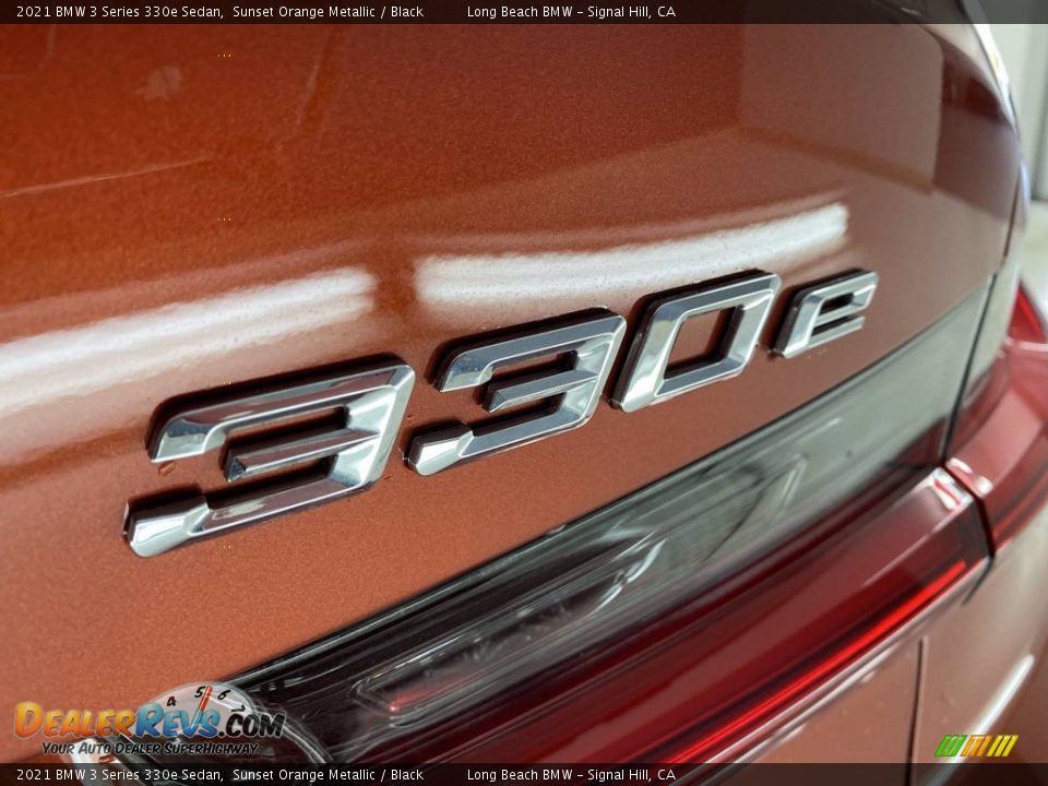 2021 BMW 3 Series 330e Sedan Sunset Orange Metallic / Black Photo #8