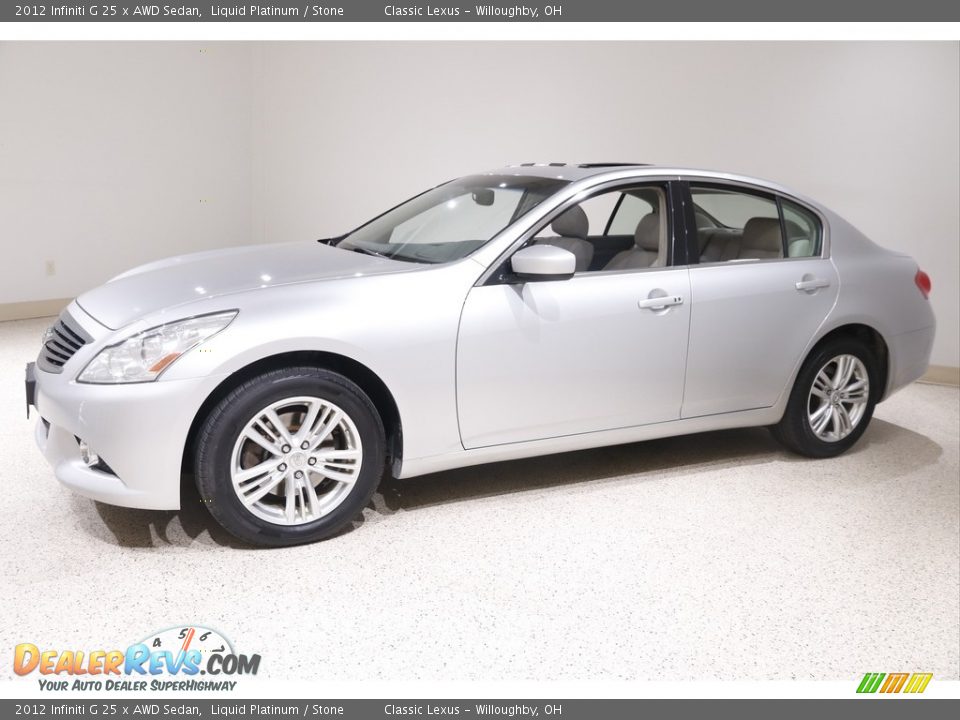 Front 3/4 View of 2012 Infiniti G 25 x AWD Sedan Photo #3