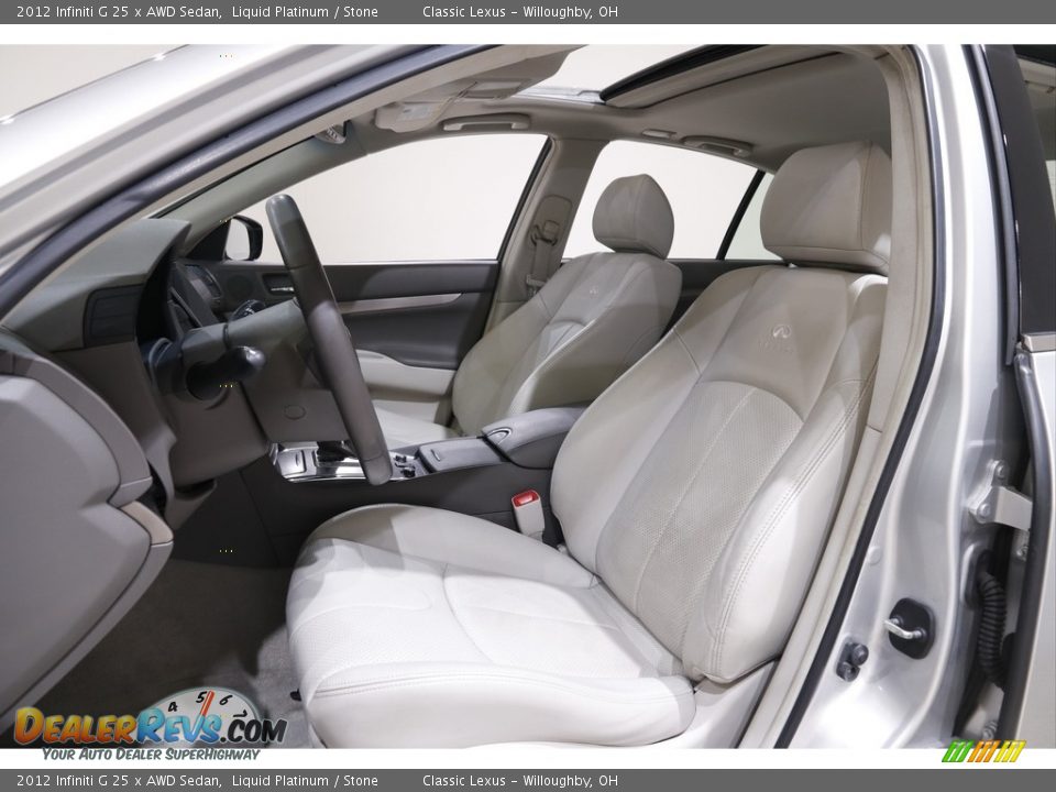 Front Seat of 2012 Infiniti G 25 x AWD Sedan Photo #5