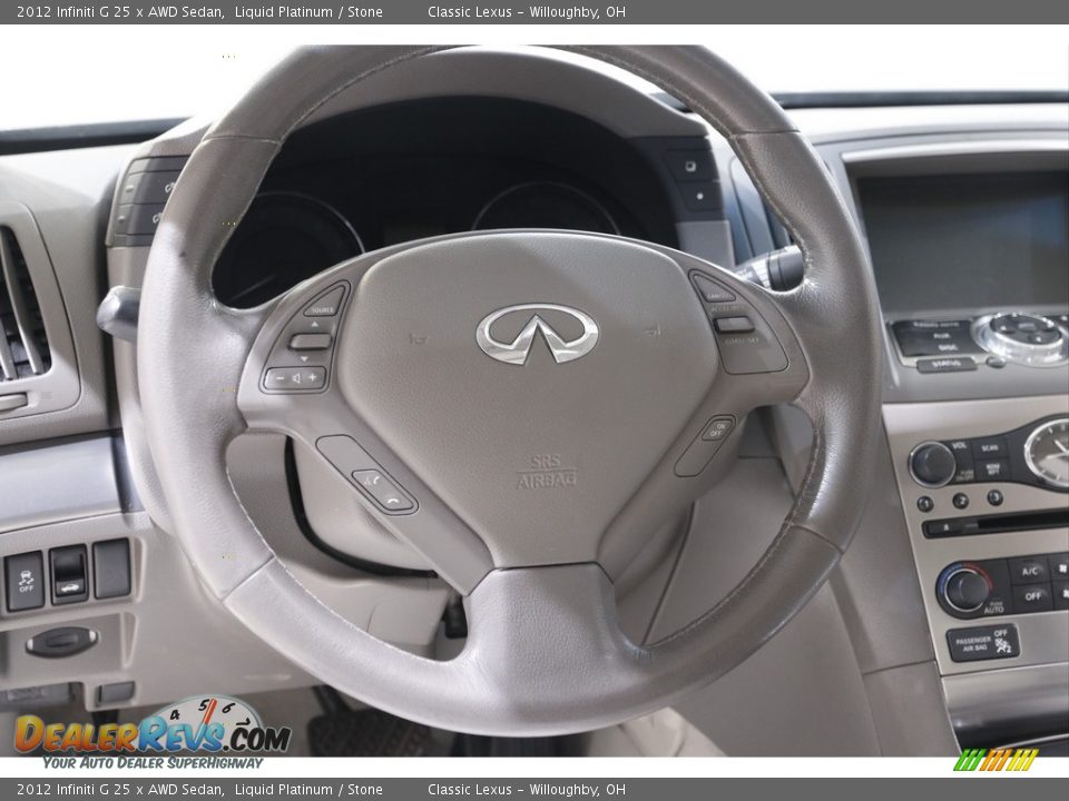 2012 Infiniti G 25 x AWD Sedan Steering Wheel Photo #7