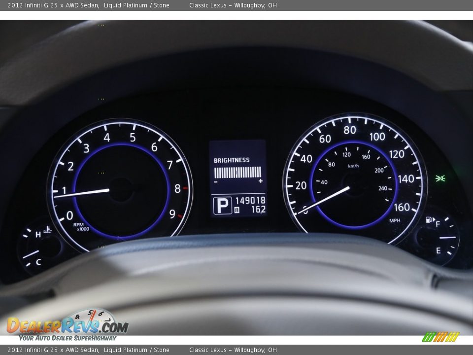 2012 Infiniti G 25 x AWD Sedan Gauges Photo #8