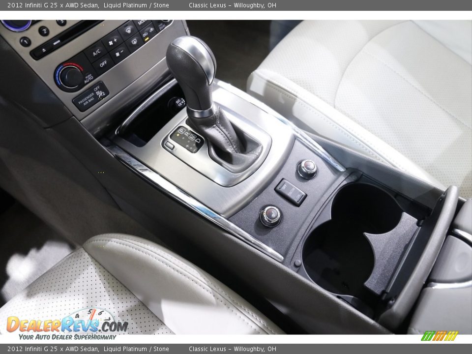 2012 Infiniti G 25 x AWD Sedan Liquid Platinum / Stone Photo #13