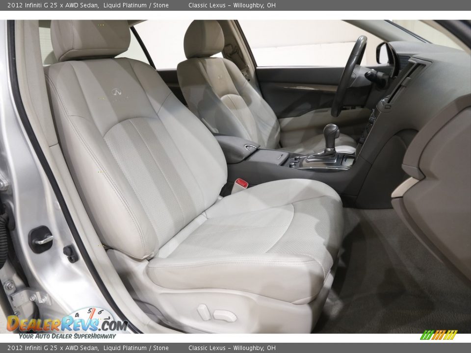 Front Seat of 2012 Infiniti G 25 x AWD Sedan Photo #15