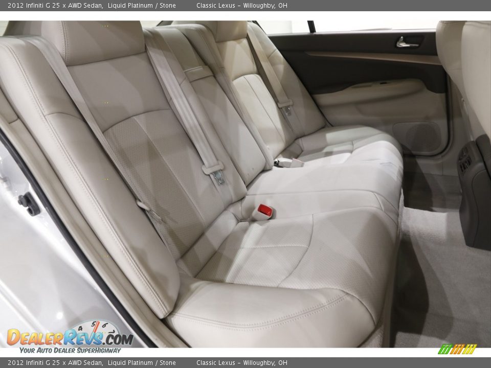 Rear Seat of 2012 Infiniti G 25 x AWD Sedan Photo #16