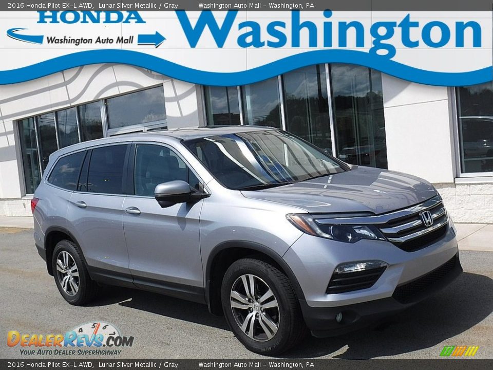 2016 Honda Pilot EX-L AWD Lunar Silver Metallic / Gray Photo #1