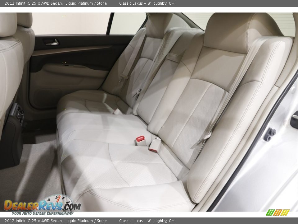 Rear Seat of 2012 Infiniti G 25 x AWD Sedan Photo #17