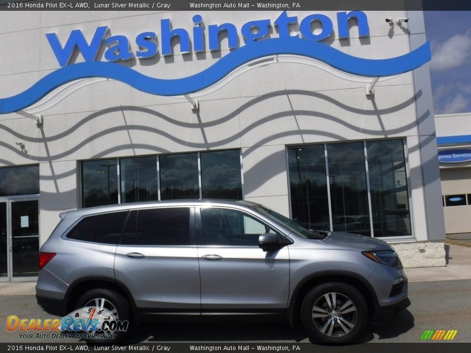 2016 Honda Pilot EX-L AWD Lunar Silver Metallic / Gray Photo #2