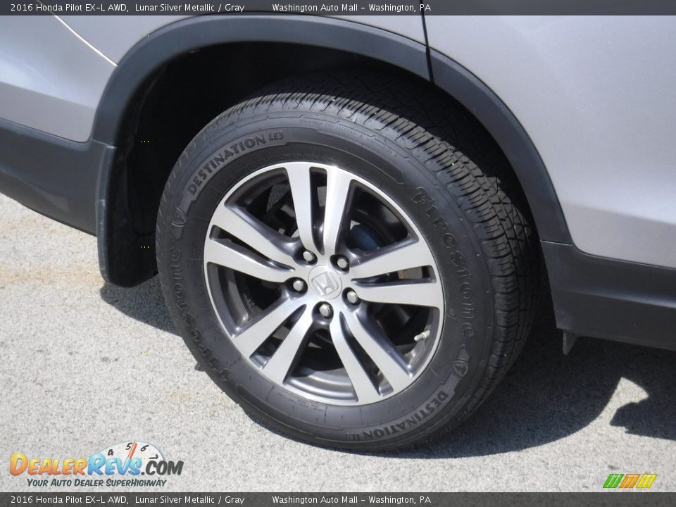 2016 Honda Pilot EX-L AWD Lunar Silver Metallic / Gray Photo #3